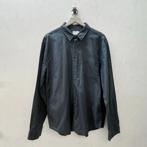 Mutual Weave || Men's Long Sleeve Buttoned Down in Dark Slate XL